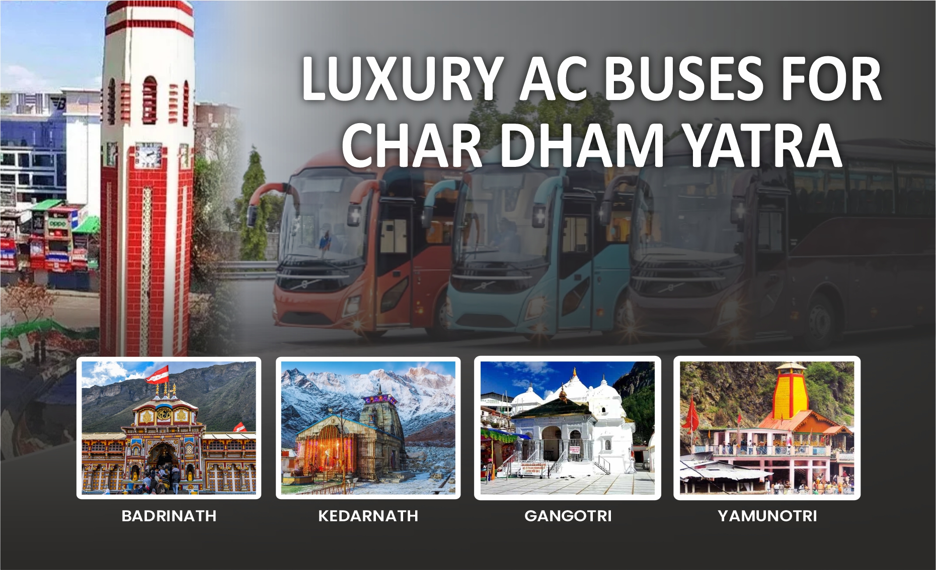 Luxury AC Buses for Char Dham Yatra
